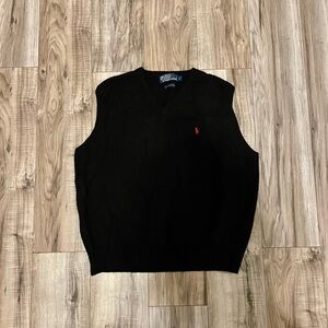 Polo Ralph Lauren Black V-Neck Sweater Vest
